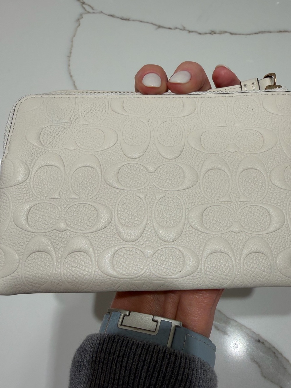 NWT Coach Corner Zip Wristlet - White - Picture 3 of 12